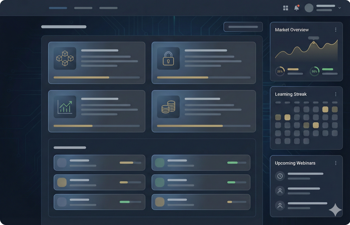 Crypto learning dashboard